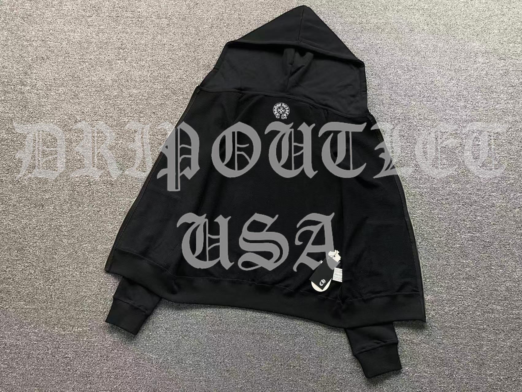 Chrome hearts x Rolling Stones red tongue zip up hoodie