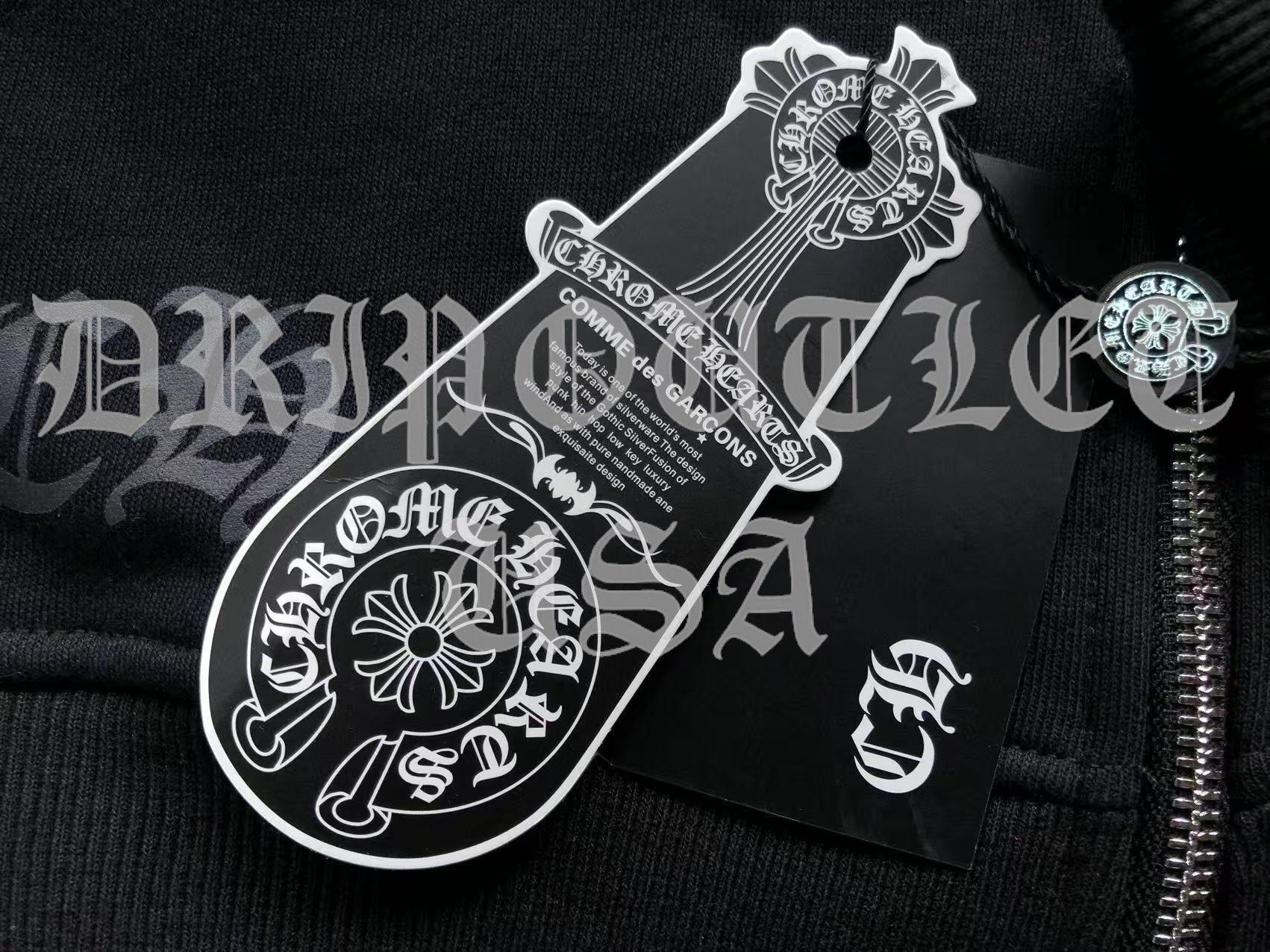 Chrome hearts x Rolling Stones red tongue zip up hoodie