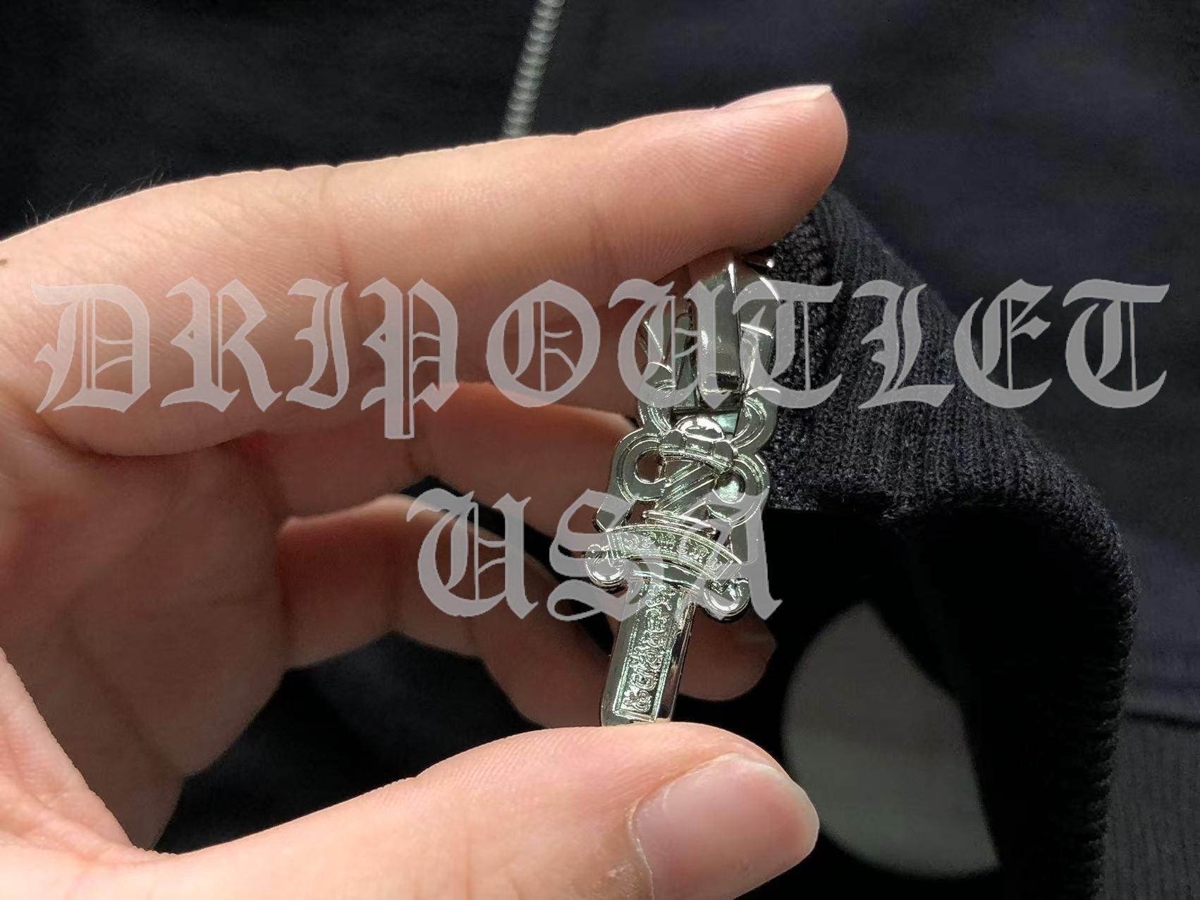 Chrome hearts x Rolling Stones red tongue zip up hoodie