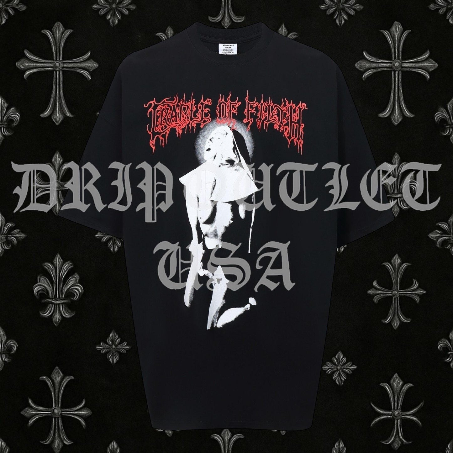VETEMENTS Vintage Cradle Of Filth Tee-Shirt - Black