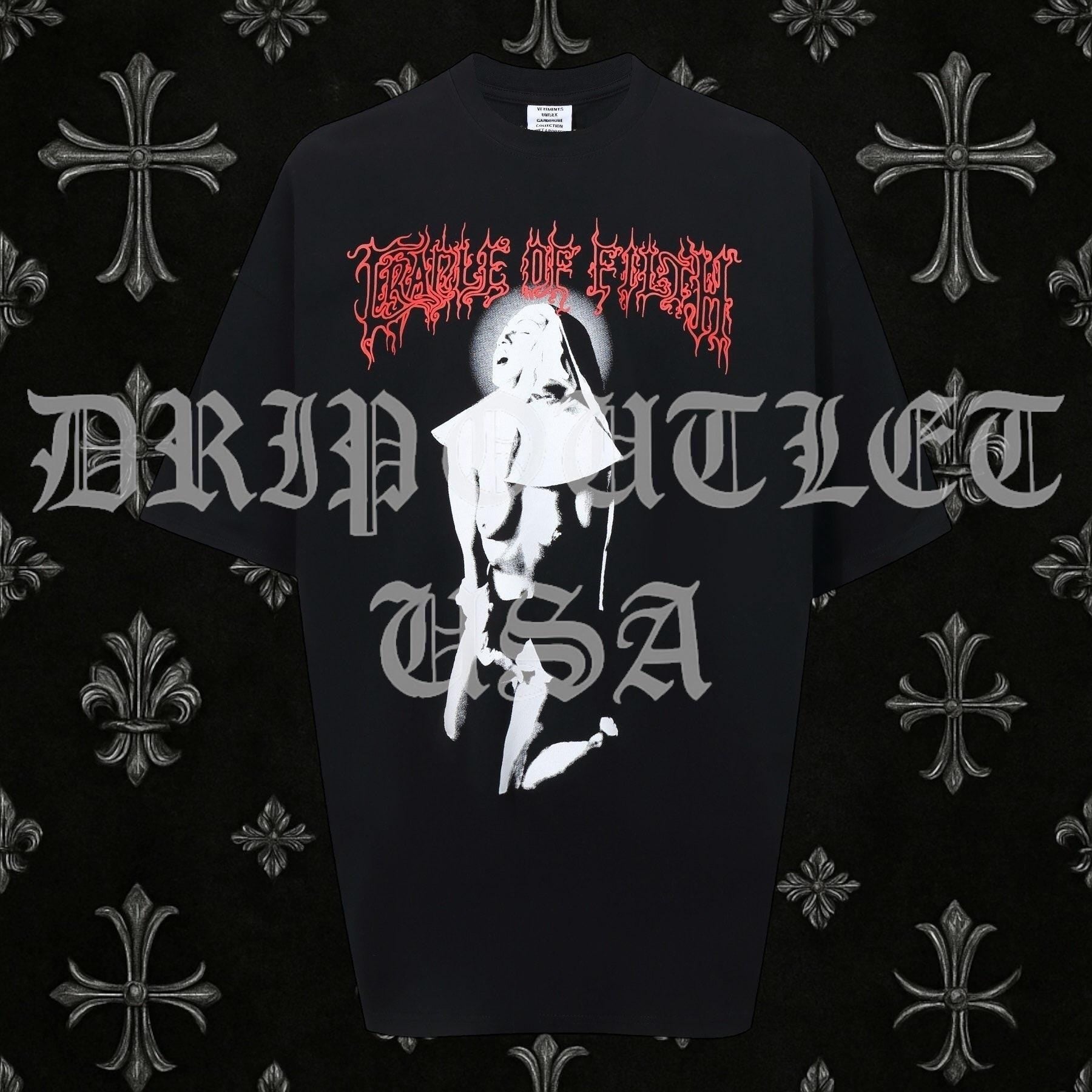 VETEMENTS Vintage Cradle Of Filth Tee-Shirt - Black