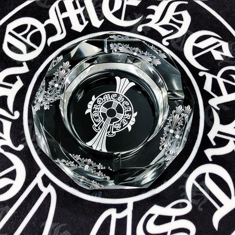 Chrome Hearts Horseshoe Cross Glass Ash Tray