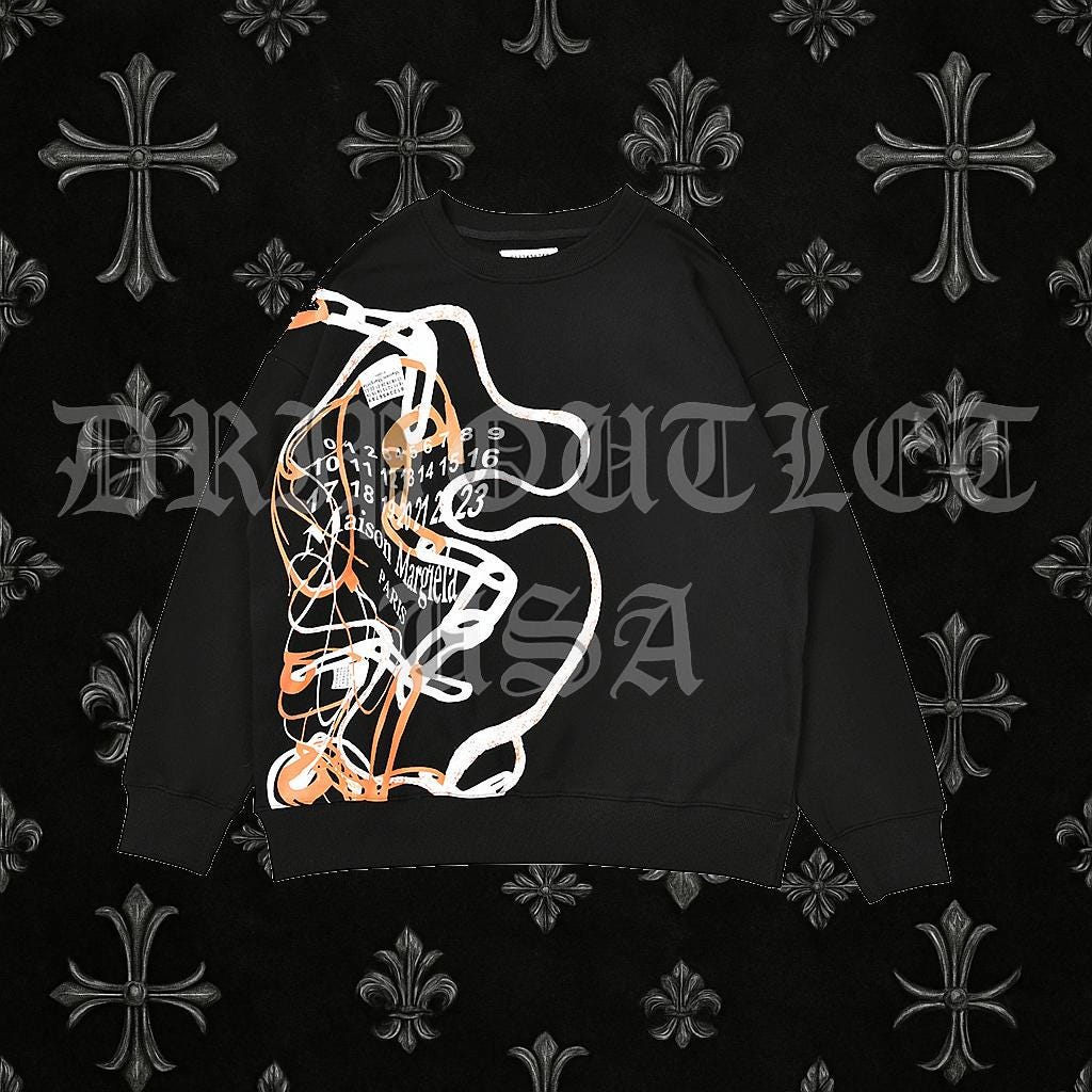 Maison Margiela Paris Logo Cotton Sweatshirt