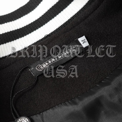 Chrome Hearts Leather Varsity Jacket