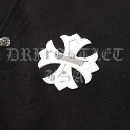 Chrome Hearts Leather Varsity Jacket