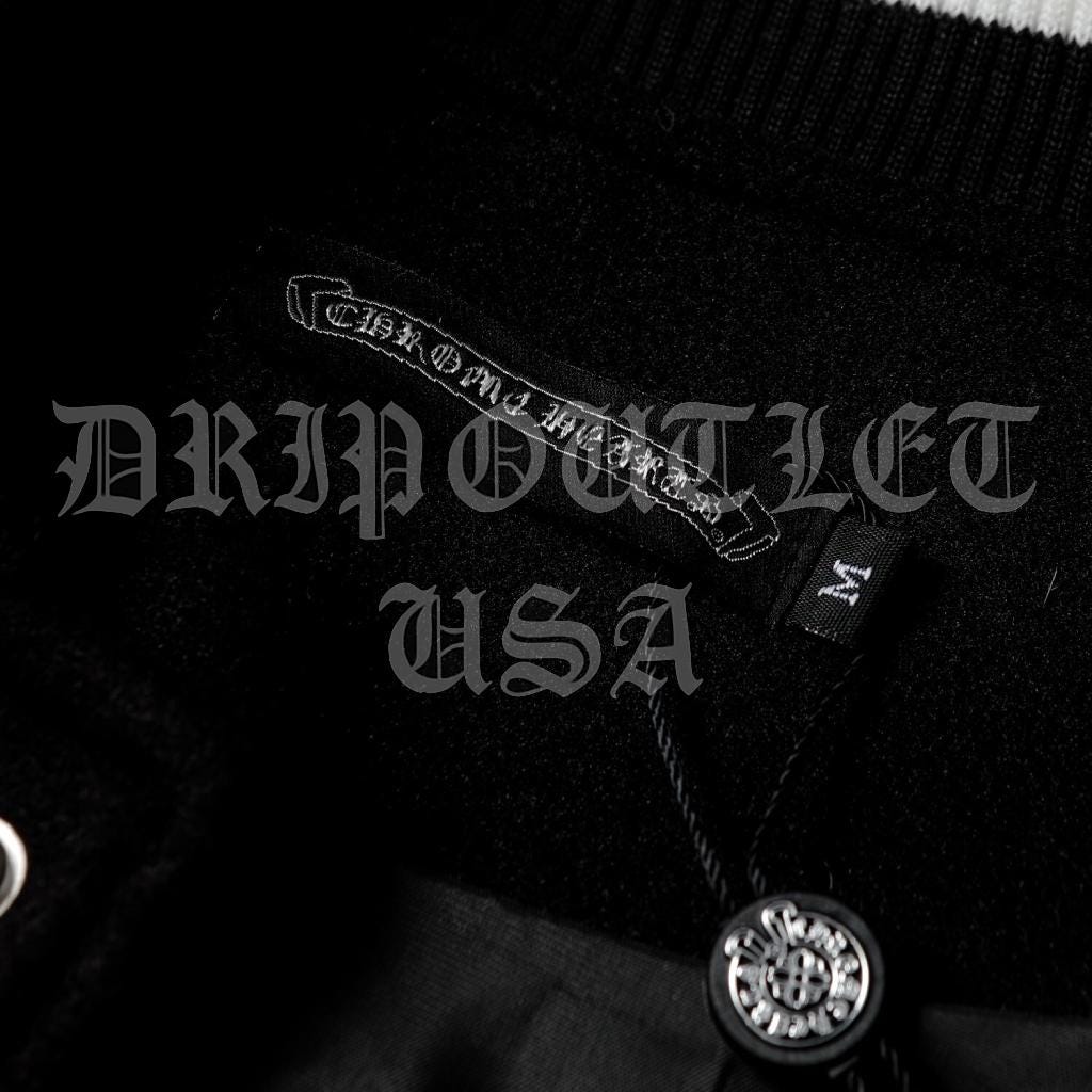 Chrome Hearts Leather Varsity Jacket