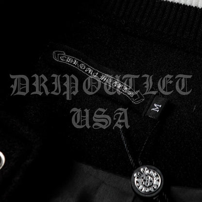 Chrome Hearts Leather Varsity Jacket