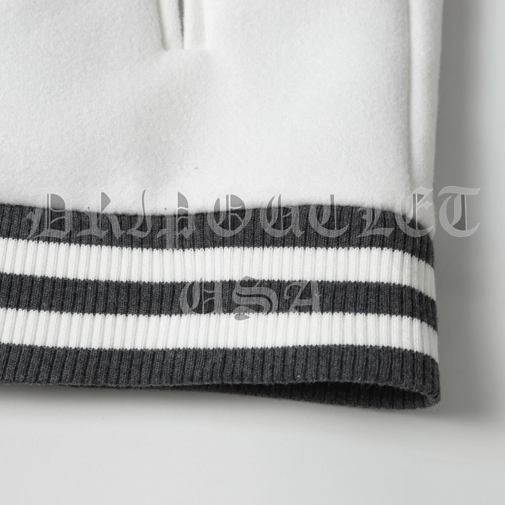 Chrome Hearts Leather Varsity Jacket