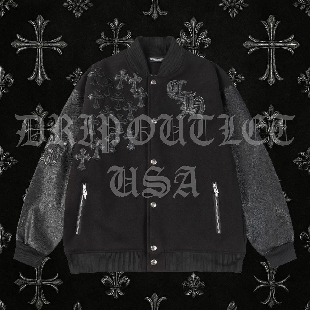 Chrome Hearts Leather Biker Jacket