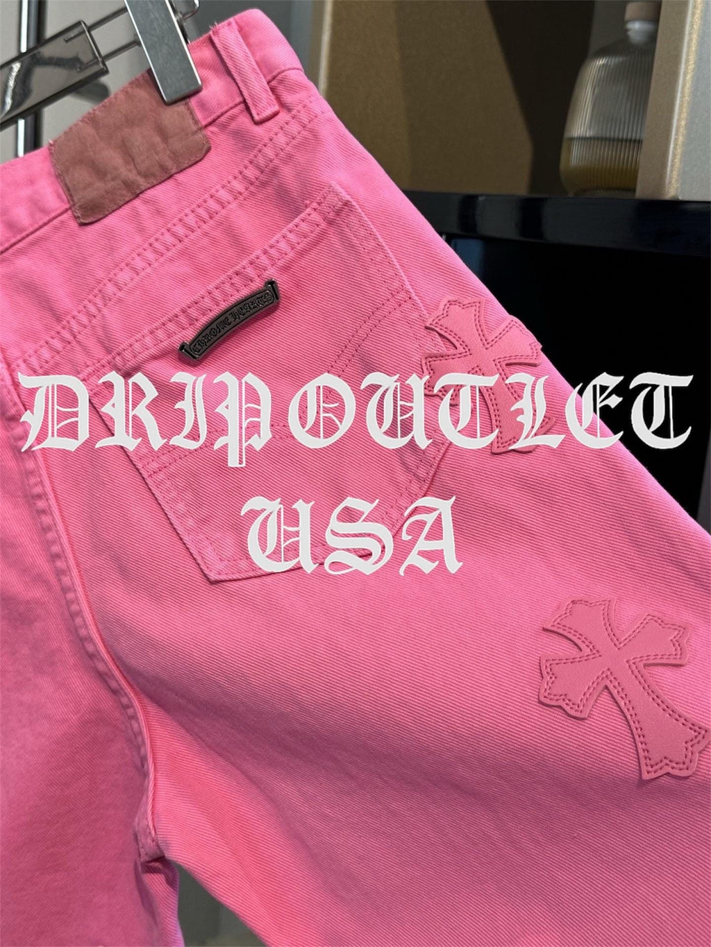 Chrome Hearts 'Pink/Pink' Cross Jeans