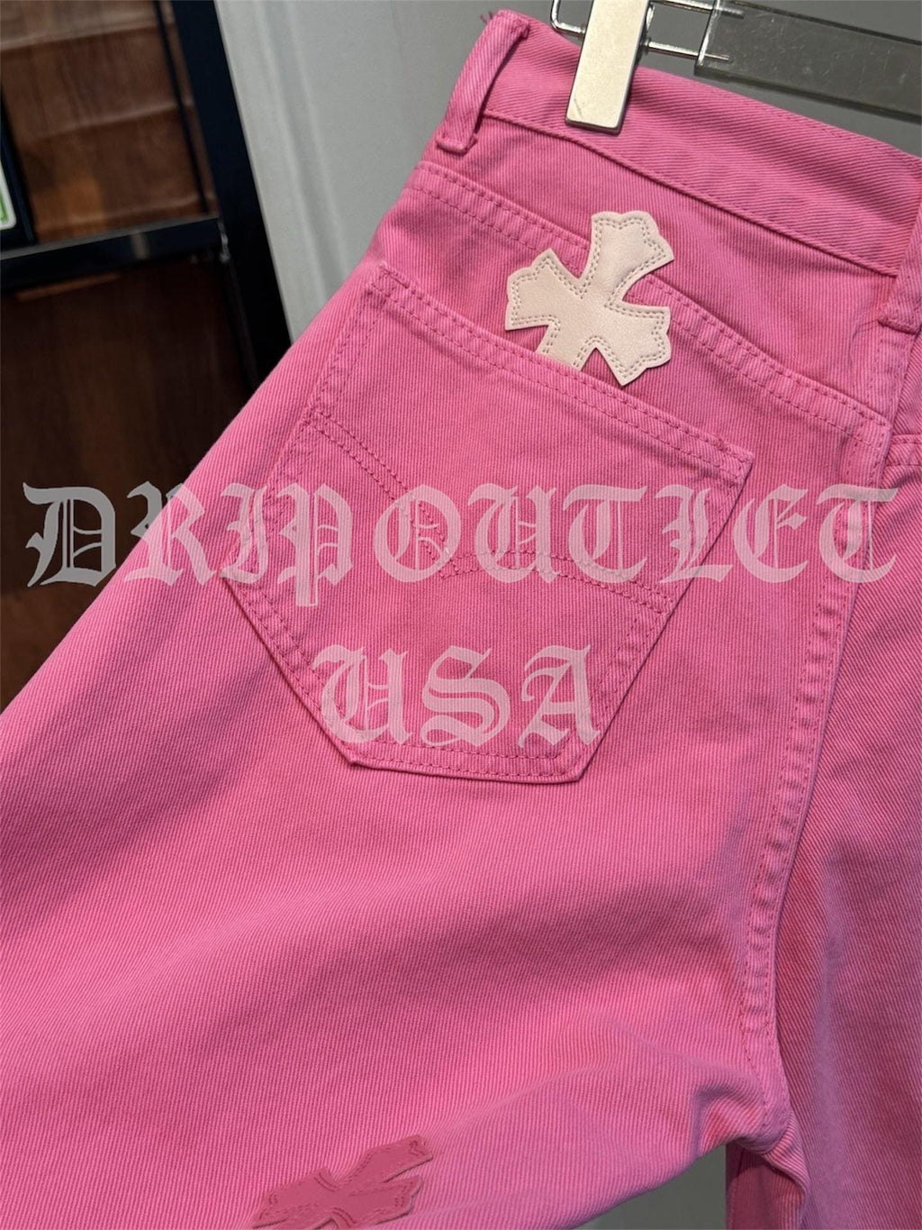 Chrome Hearts 'Pink/Pink' Cross Jeans