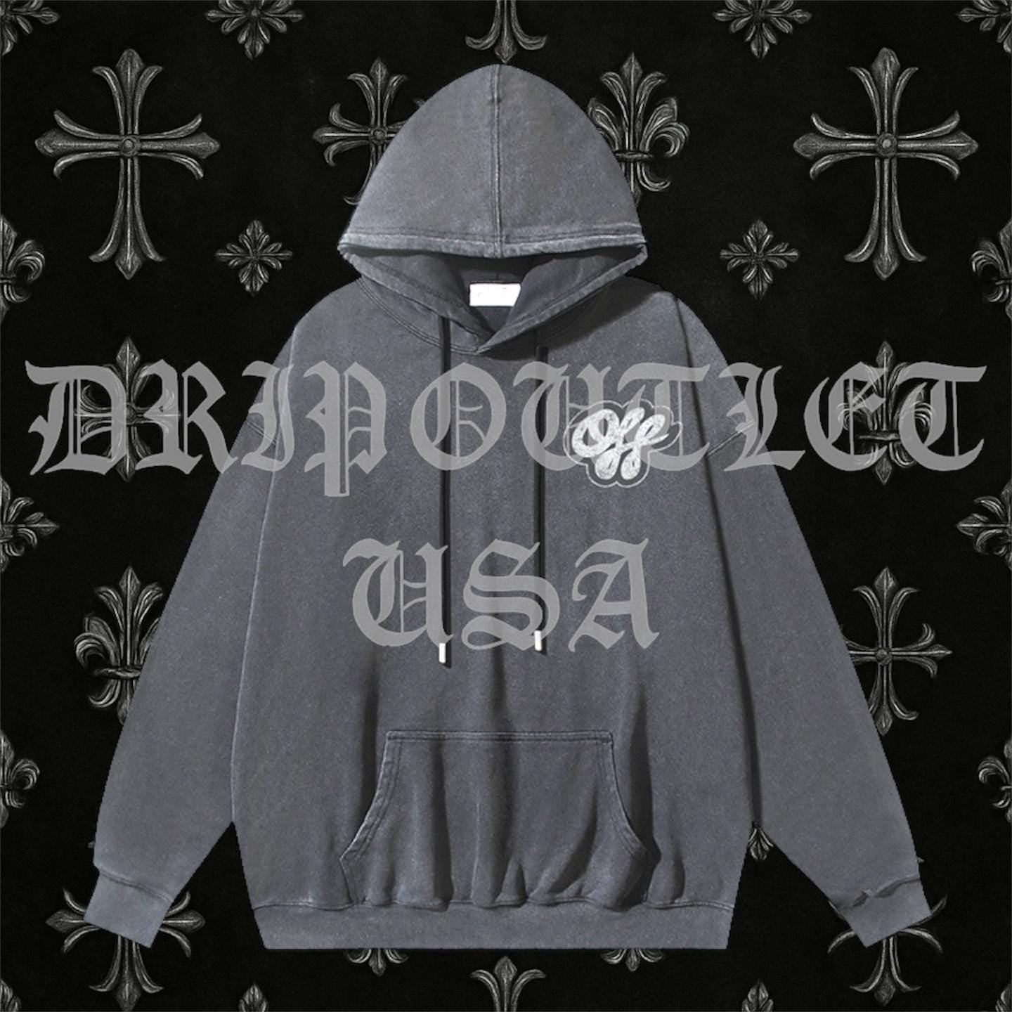 Off-White "Gray/Blue" Logo Hoodie