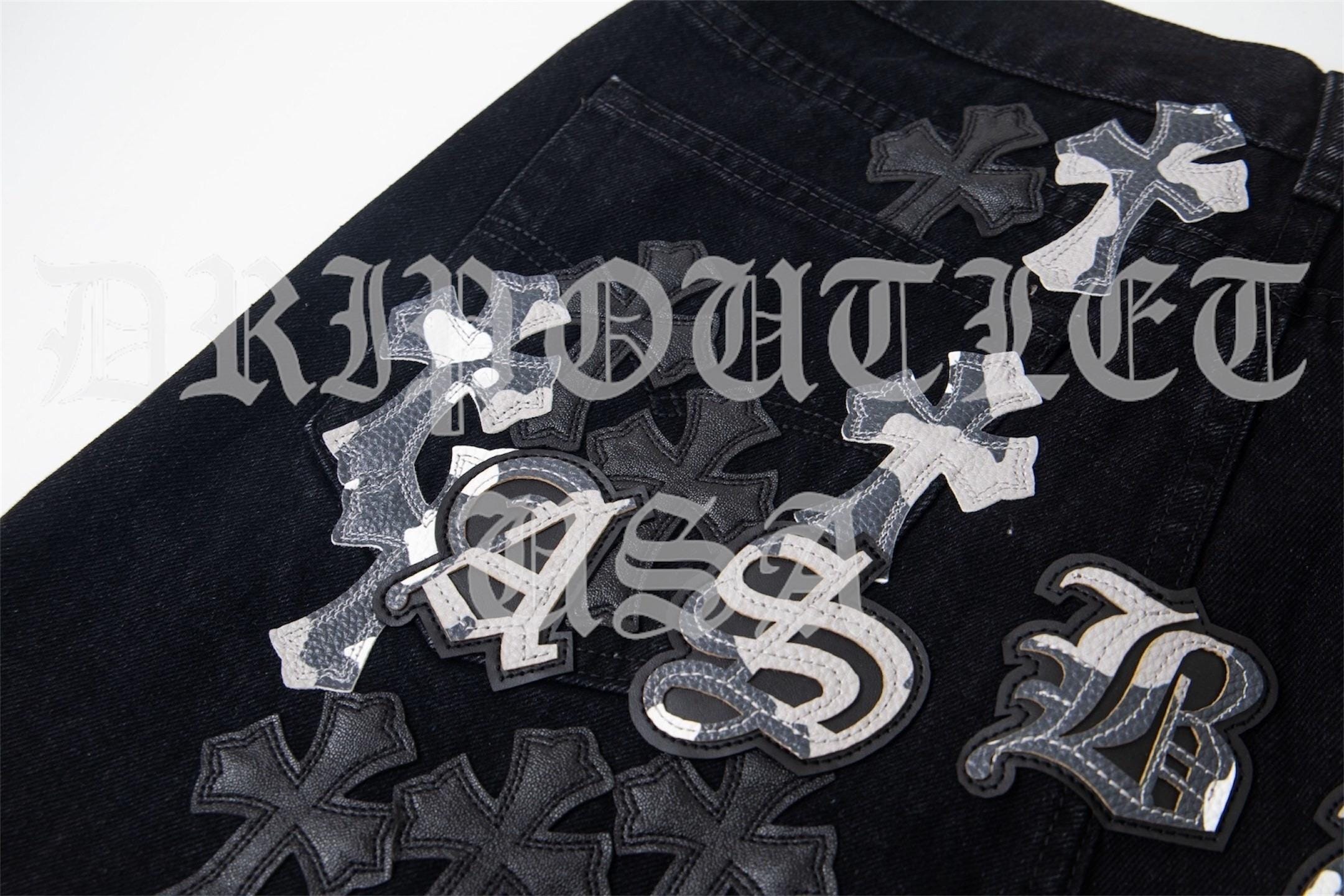 Chrome Hearts 'Black/Snow Camo' Cross Jeans