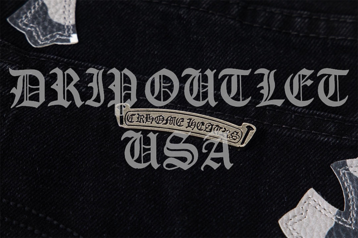 Chrome Hearts 'Black/Snow Camo' Cross Jeans