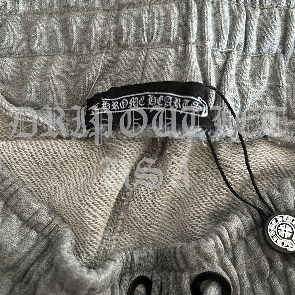 Chrome Hearts 'Pink Cross Logo' Joggers/Sweatpants - Grey