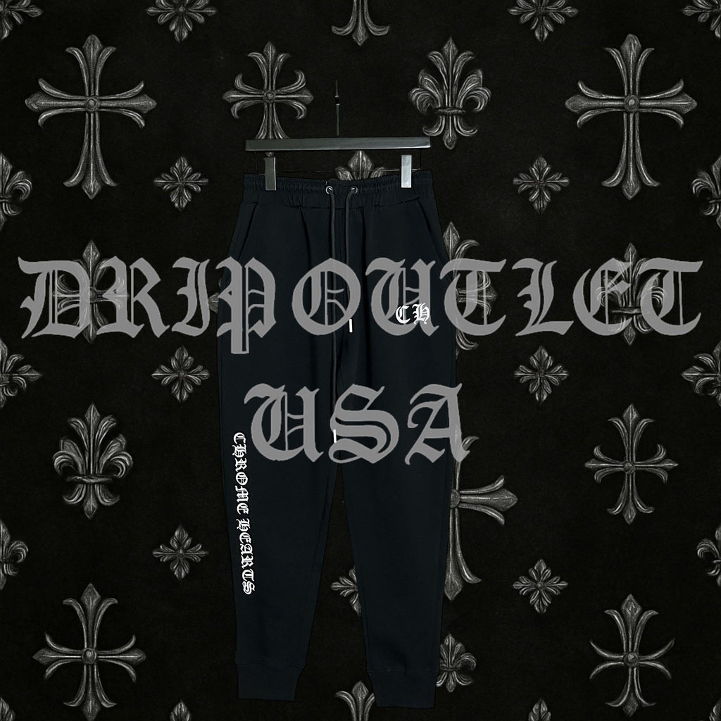 Chrome Hearts 'Gothic Font Logo' Joggers/Sweatpants - Black