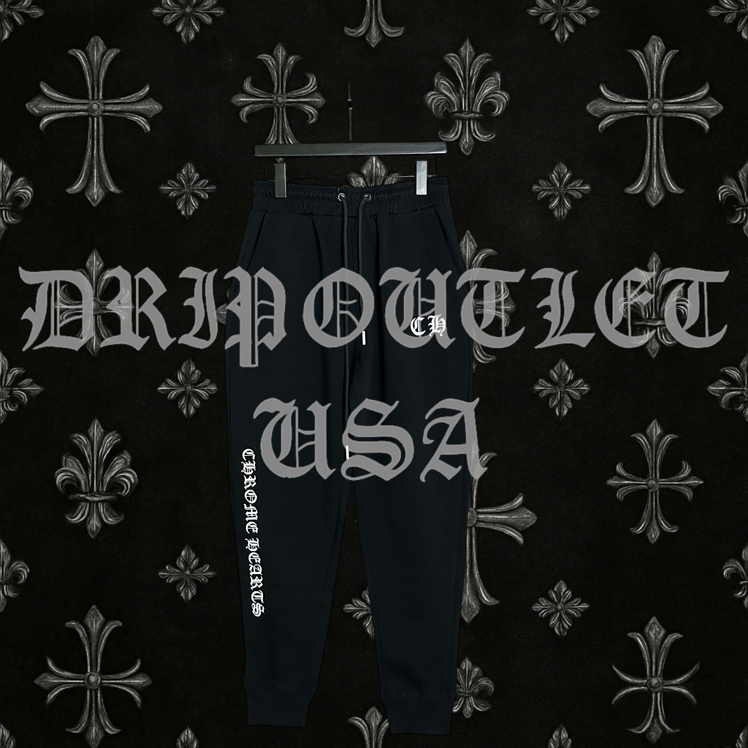 Chrome Hearts 'Gothic Font Logo' Joggers/Sweatpants - Black