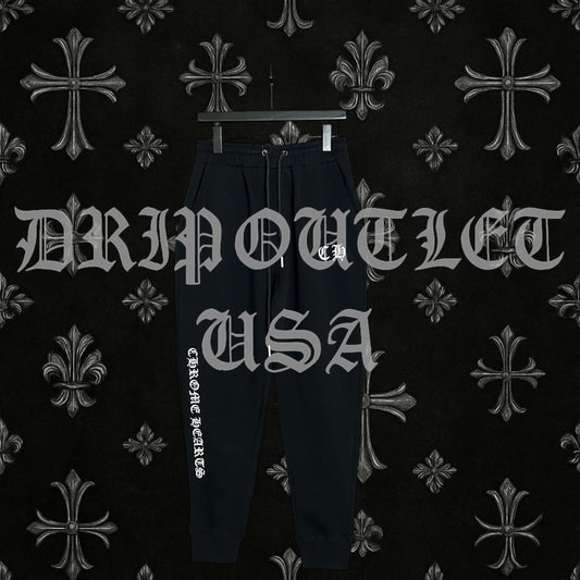 Chrome Hearts 'Gothic Font Logo' Joggers/Sweatpants - Black