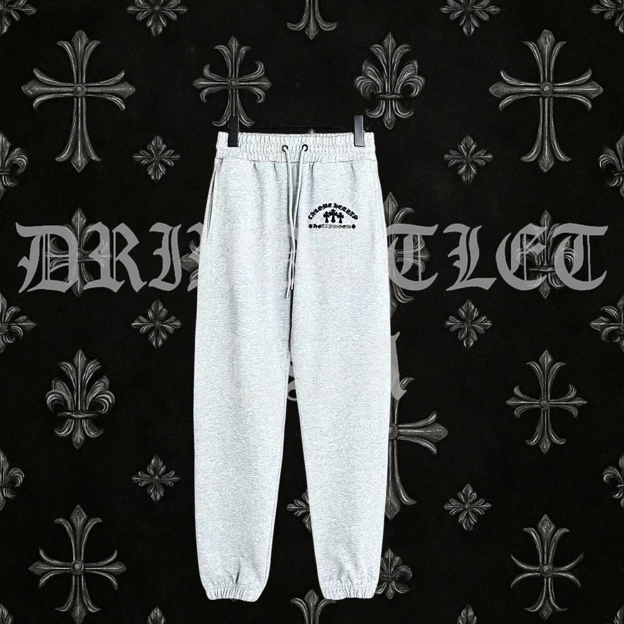 Chrome Hearts 'Triple Cross' Joggers/Sweatpants - Grey