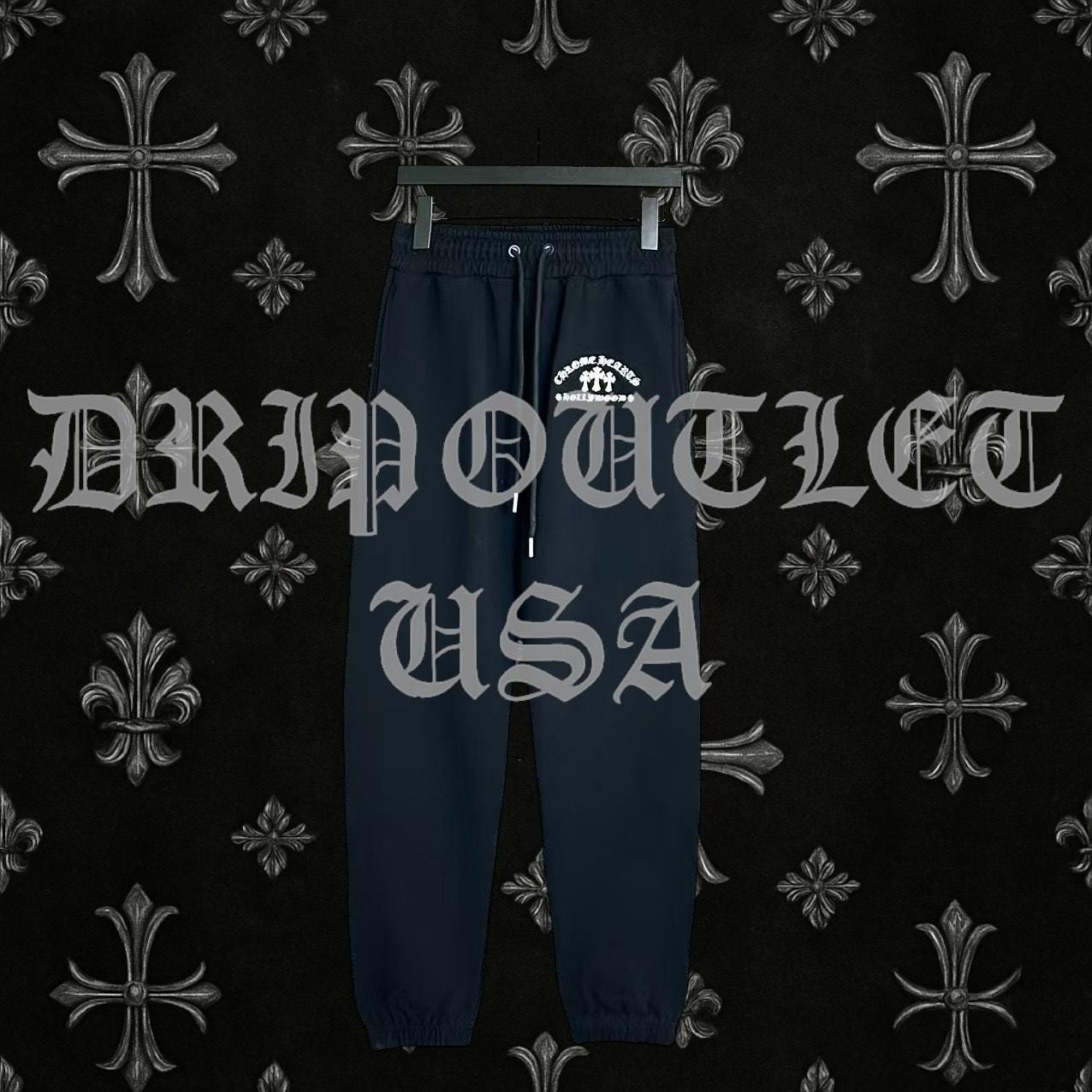 Chrome Hearts 'Triple Cross' Joggers/Sweatpants - Navy