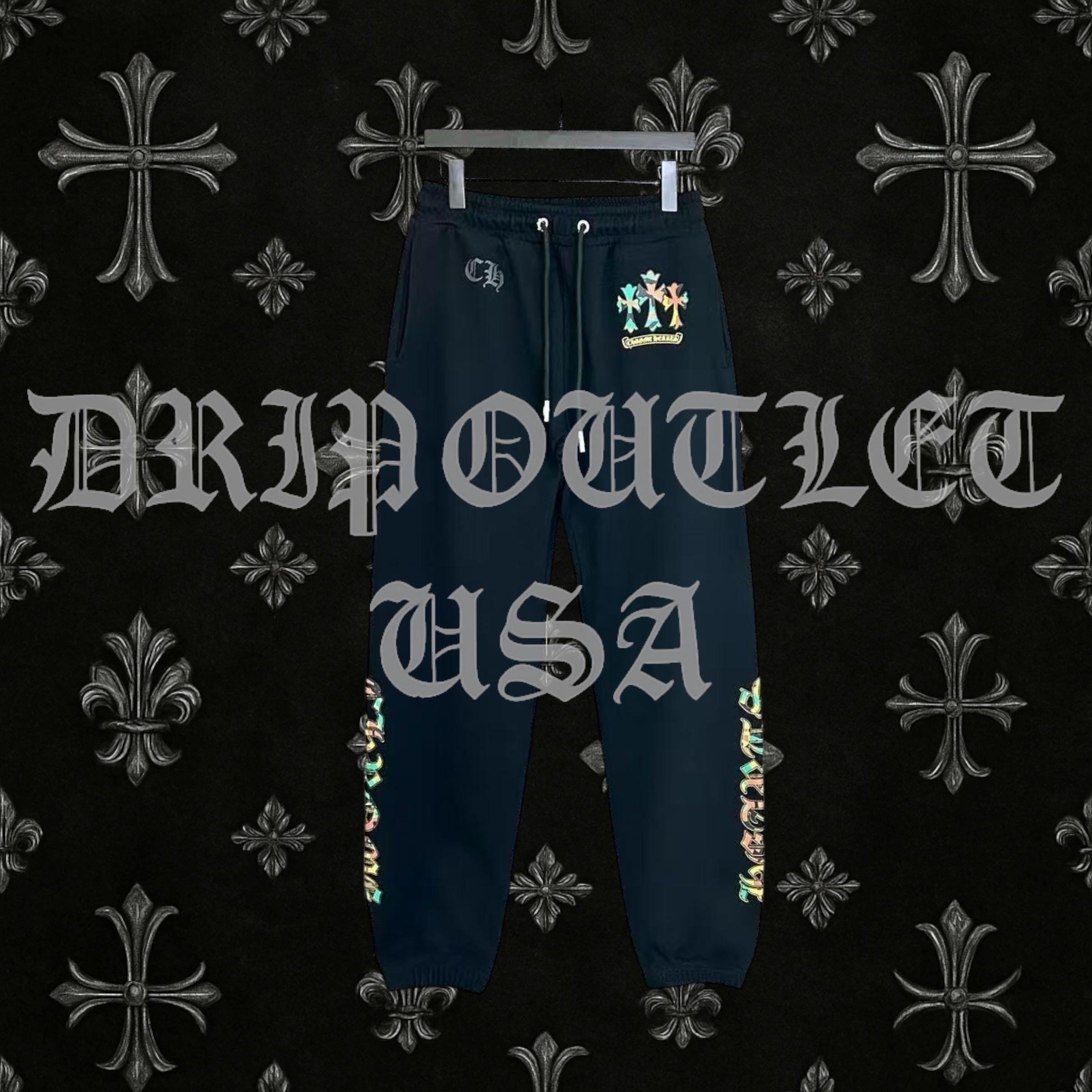 Chrome Hearts 'Multicolor Camo Triple cross' Joggers/Sweatpants - Black