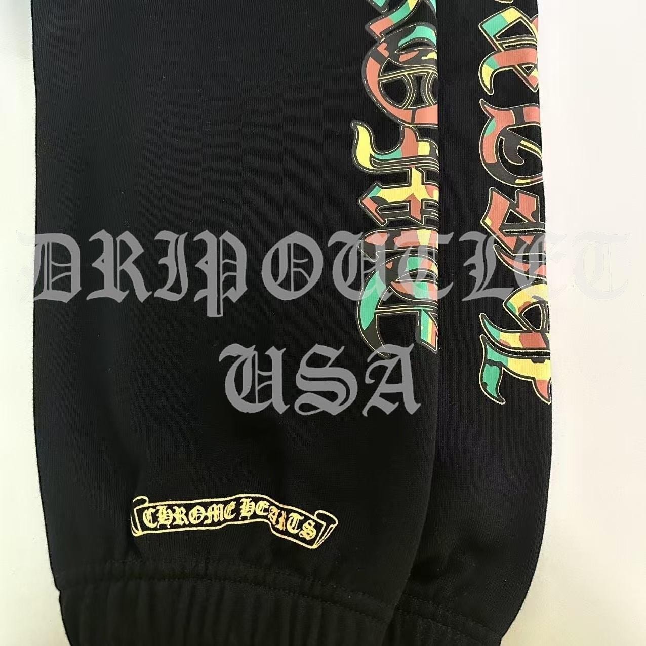 Chrome Hearts 'Multicolor Camo Triple cross' Joggers/Sweatpants - Black