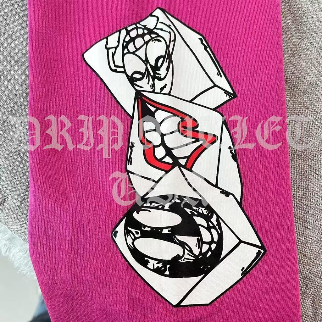 Chrome Hearts X Matty Boy "I want more not less” Joggers/Sweatpants - Pink