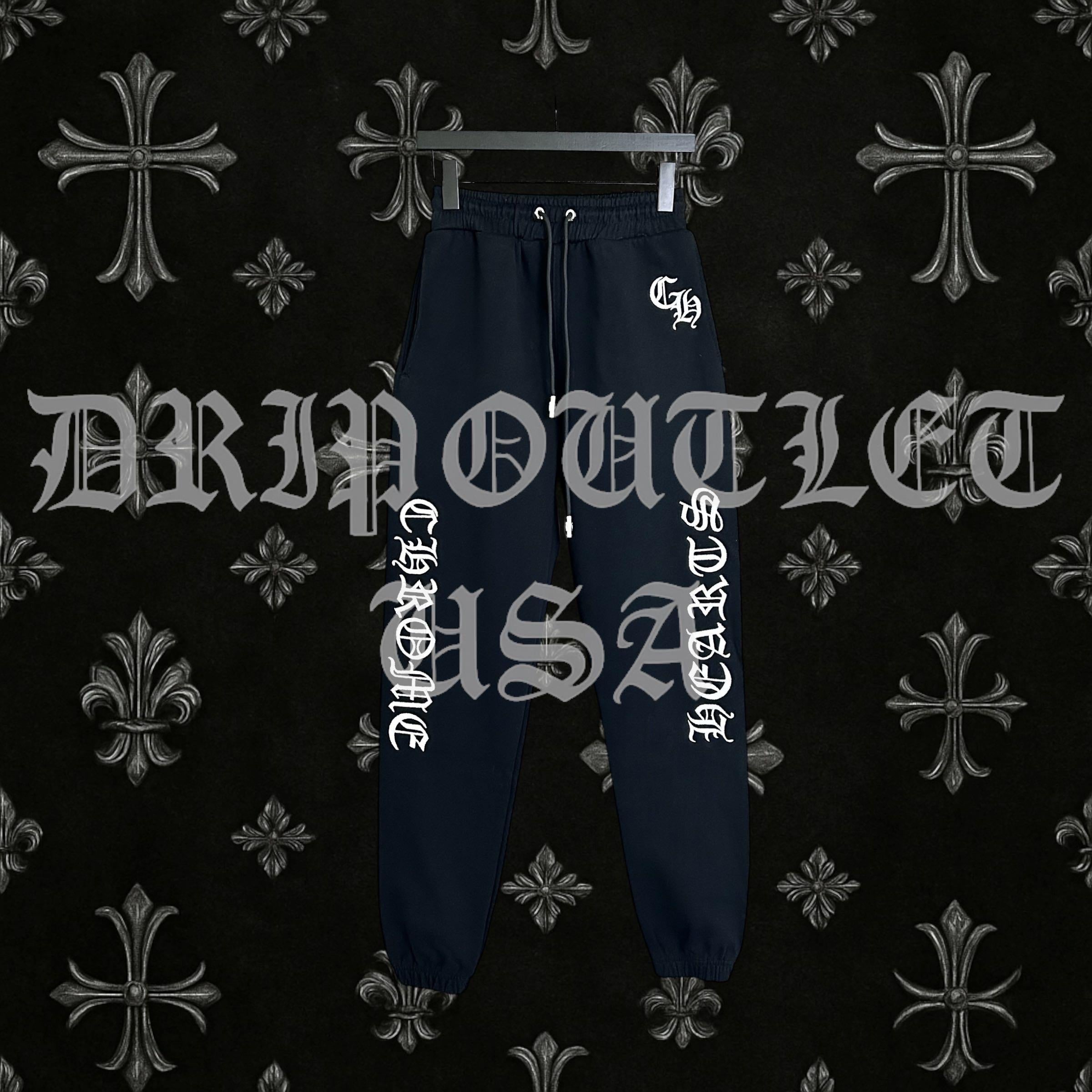 Chrome Hearts 'Gothic Font Logo' Joggers/Sweatpants - Black