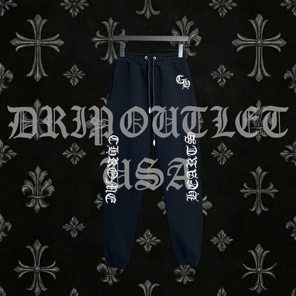 Chrome Hearts 'Gothic Font Logo' Joggers/Sweatpants - Black
