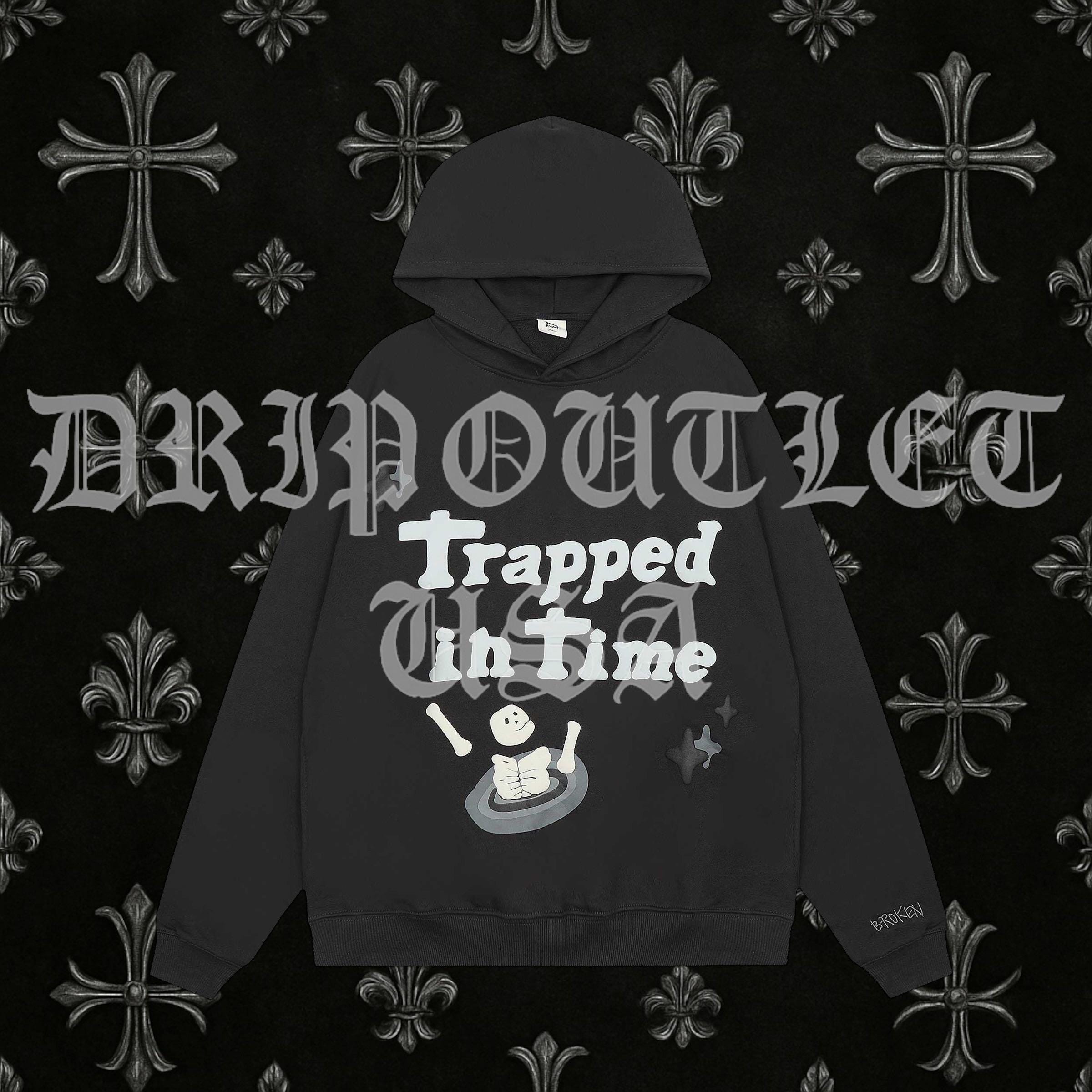 Broken Planet "Trapped in Time" Hoodie - Black