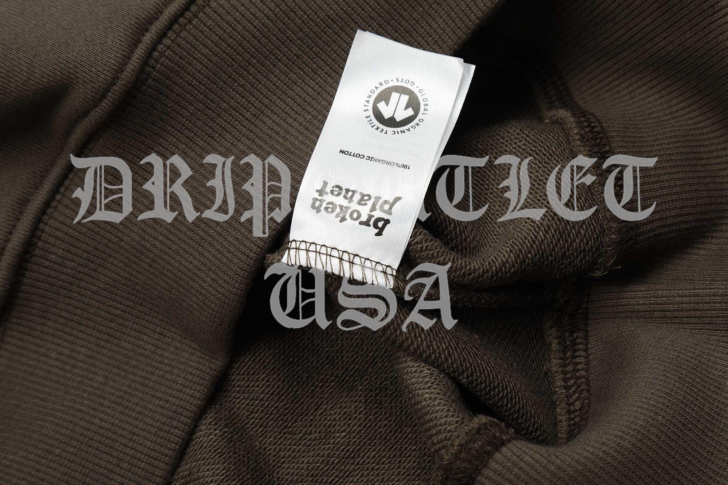 Broken Planet "Broken Hearts" Hoodie - Brown / Pink