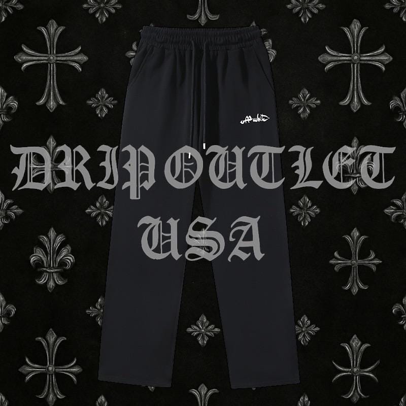 Off White Paint Script Skate Sweatpants - Black/White