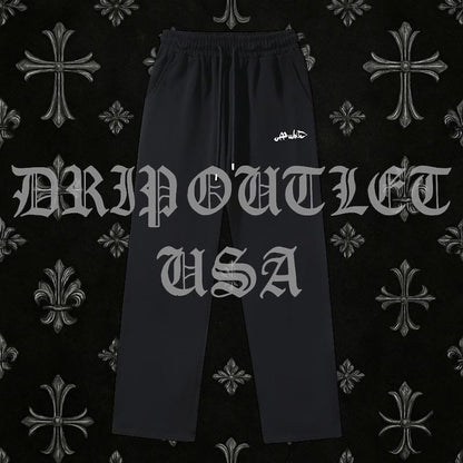 Off White Paint Script Skate Sweatpants - Black/White