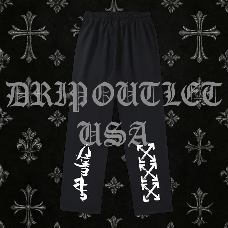 Off White Paint Script Skate Sweatpants - Black/White