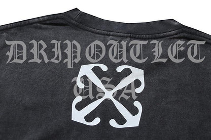 Off-White Colorful Virgin Oil Painting Short Sleeve Tee