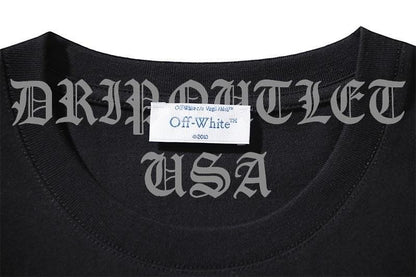 Off-White Hand Drawn Script T-Shirt - Black