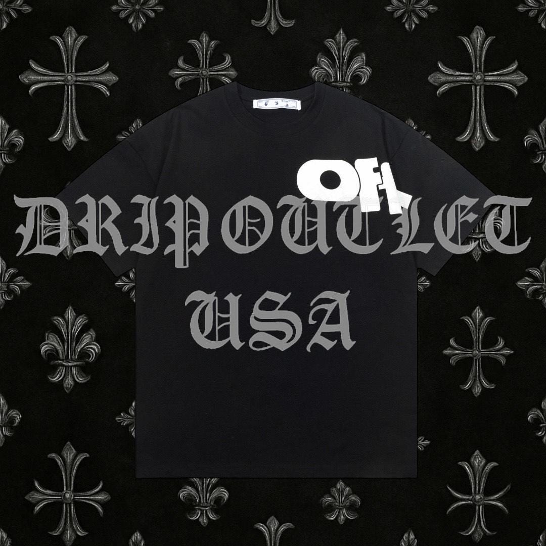 Front and back half logo skate short sleeve t-shirt - Black