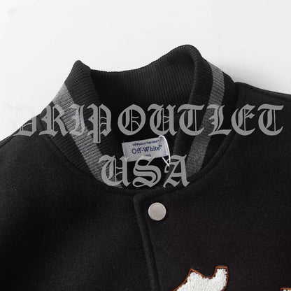 Off-White Varsity Bomber Jacket 'Black/Multicolor'