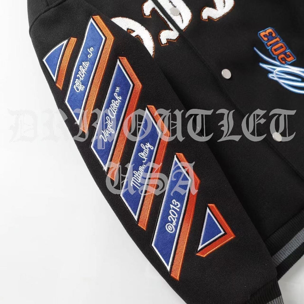 Off-White Varsity Bomber Jacket 'Black/Multicolor'