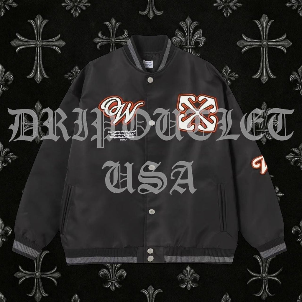 Off-White x Paris Hilinski Eagle Lettermen Jacket - Black