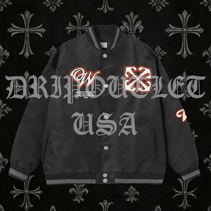 Off-White x Paris Hilinski Eagle Lettermen Jacket - Black