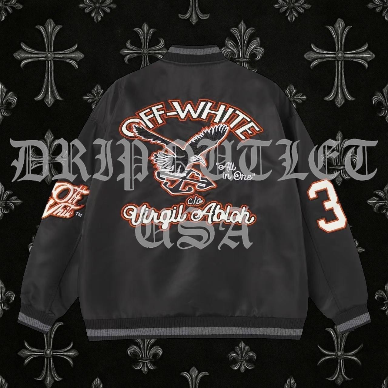 Off-White x Paris Hilinski Eagle Lettermen Jacket - Black