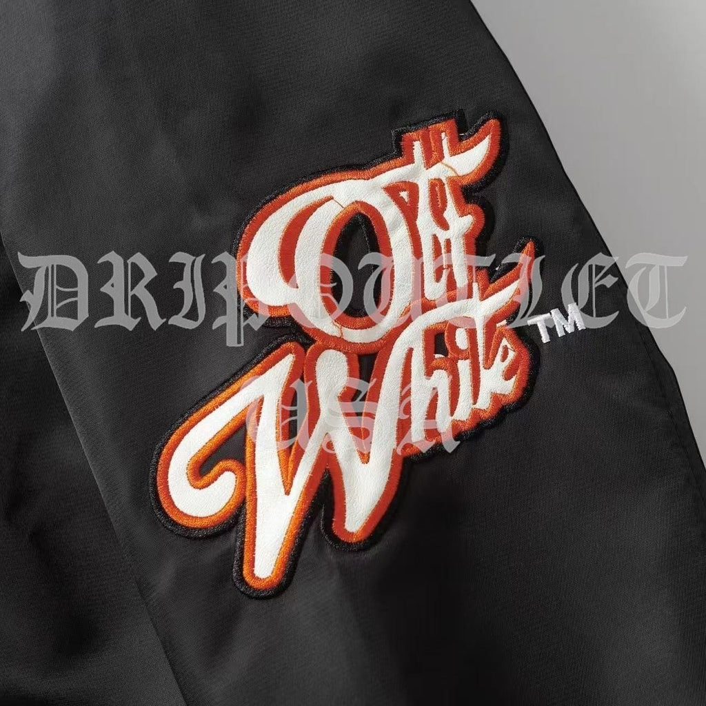 Off-White x Paris Hilinski Eagle Lettermen Jacket - Black