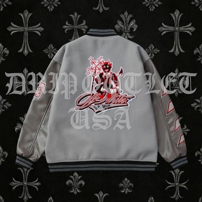 Off White AC Milan Wool Varsity Jacket