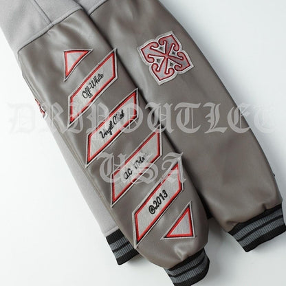 Off White AC Milan Wool Varsity Jacket