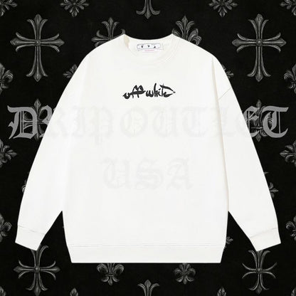 Off-White Paint Script Skate Crewneck
