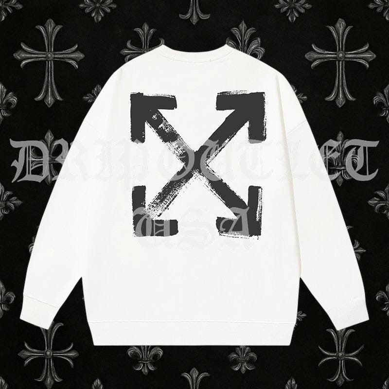 Off-White Paint Script Skate Crewneck