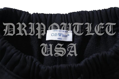 OFF-WHITE Hand Logo Print Sweat Shorts