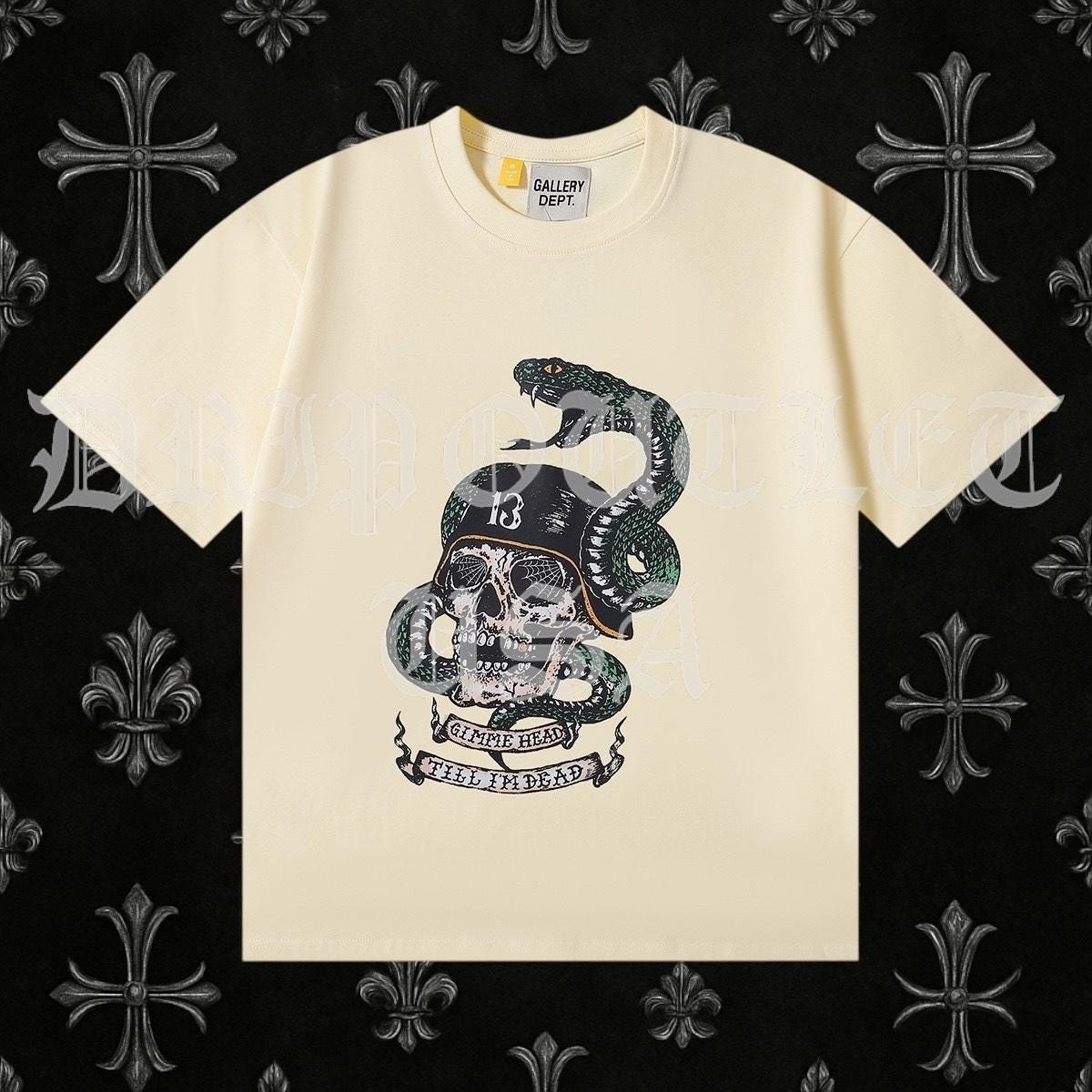 Gallery Dept. Art That Kills Snake Skull Biker Tee Shirt