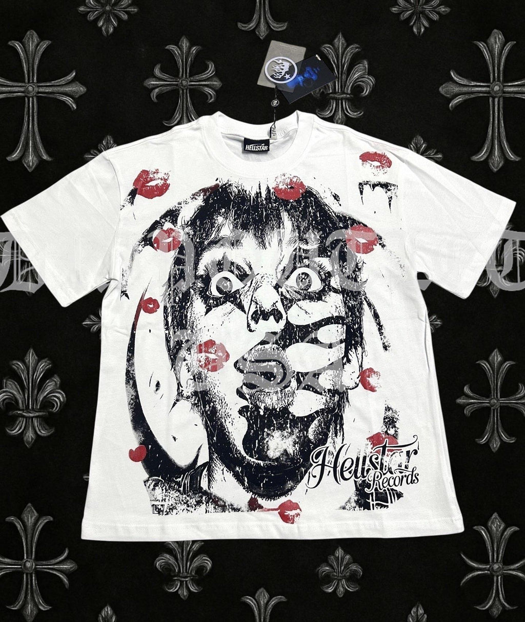 HELLSTAR “Can I Borrow A Kiss?” White T-Shirt